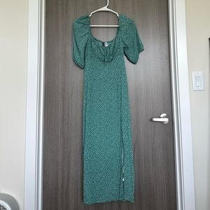 H&M Green Flower Dress M